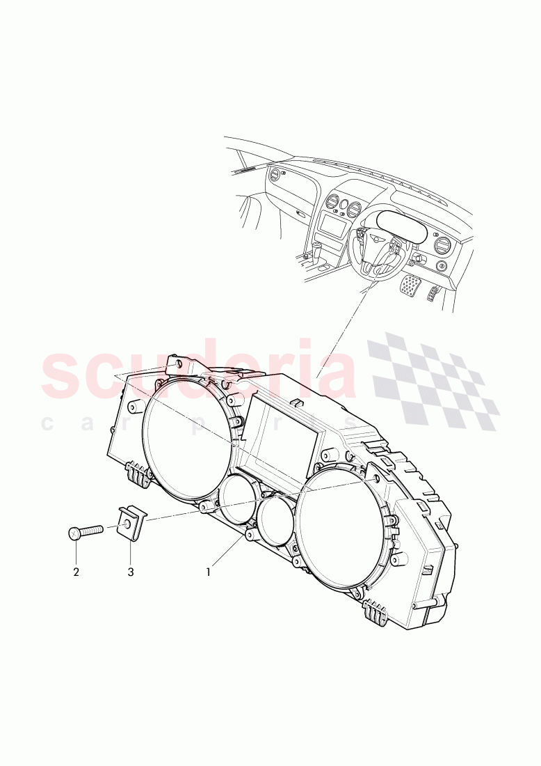 instrument cluster, F >> 3W-D-082 508, F >> ZA-D-082 508 of Bentley Bentley Continental GTC (2011+)