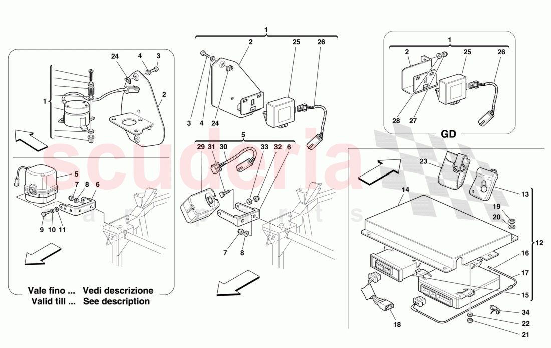 ANTI-THEFT ELECTRICAL BOARDS AND DEVICES of Ferrari Ferrari 550 Maranello