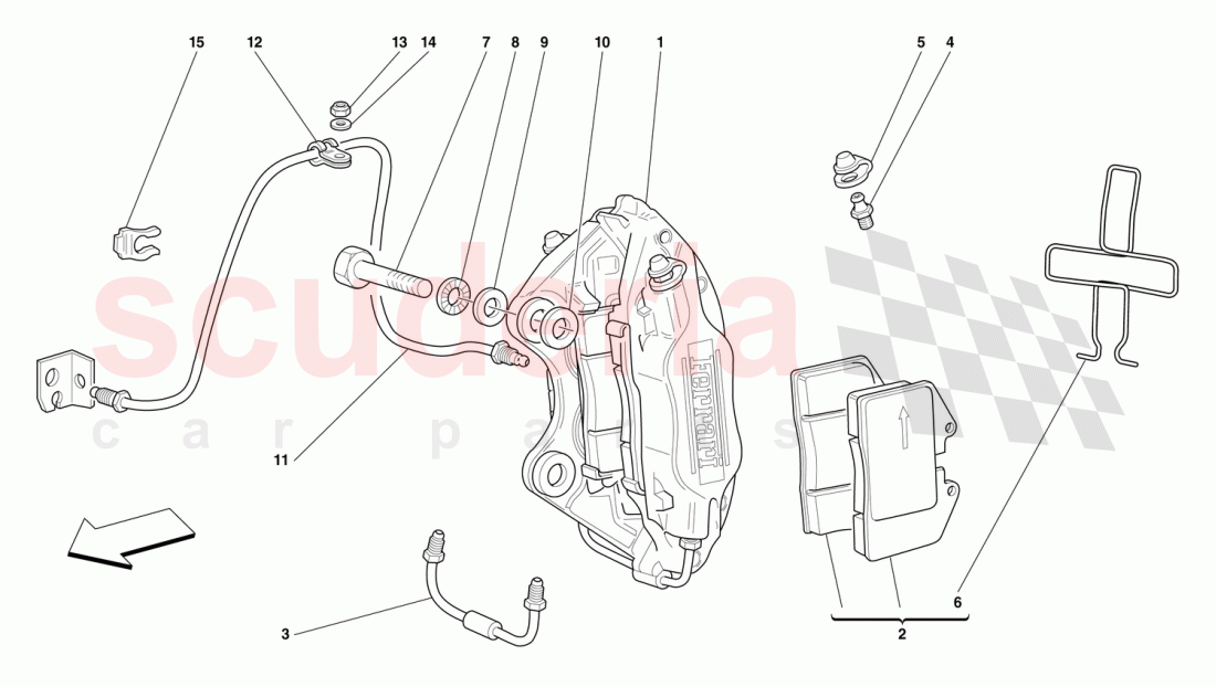 CALIPER FOR REAR BRAKE of Ferrari Ferrari 456 GT/GTA