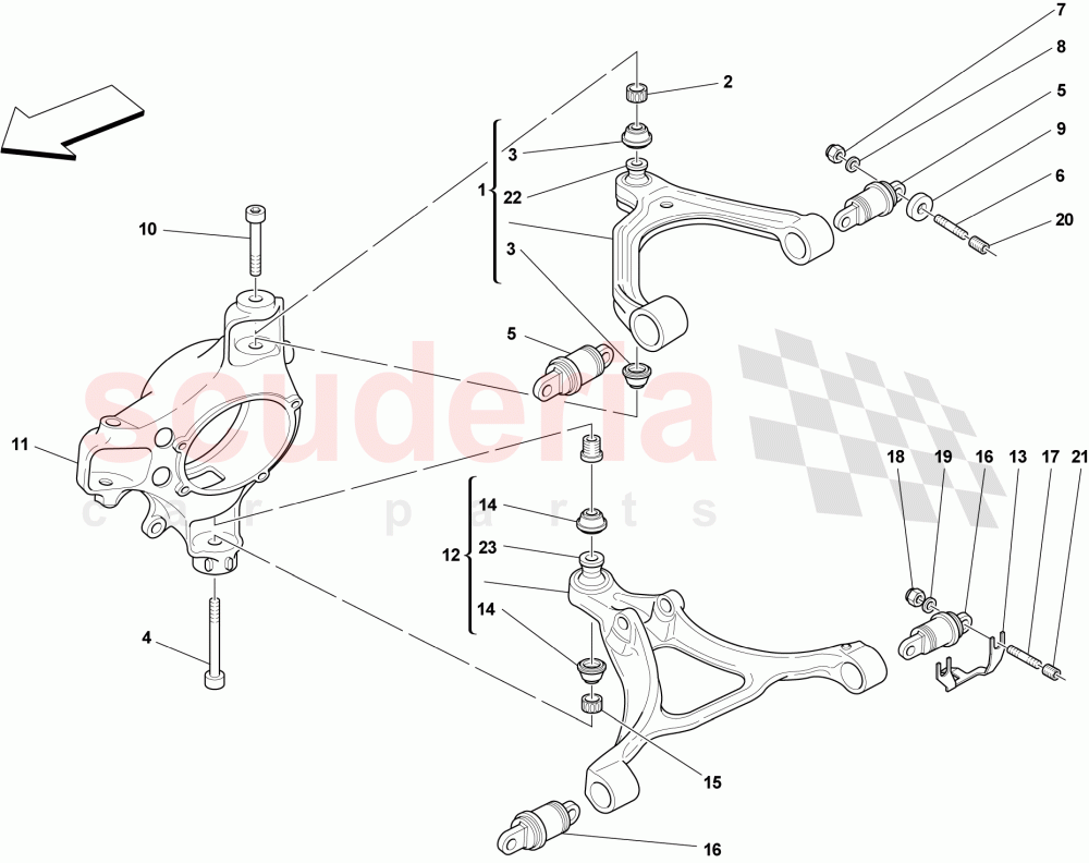 FRONT SUSPENSION - ARMS of Ferrari Ferrari 430 Scuderia Spider 16M