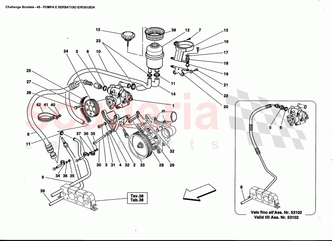 HYDRAULIC STEERING PUMP AND TANK of Ferrari Ferrari 360 Challenge Stradale