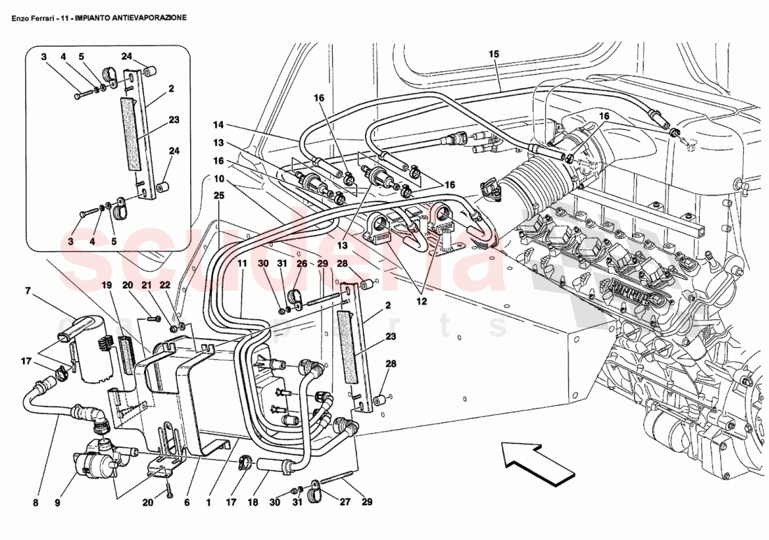 ANTIEVAPORATION DEVICE of Ferrari Ferrari Enzo