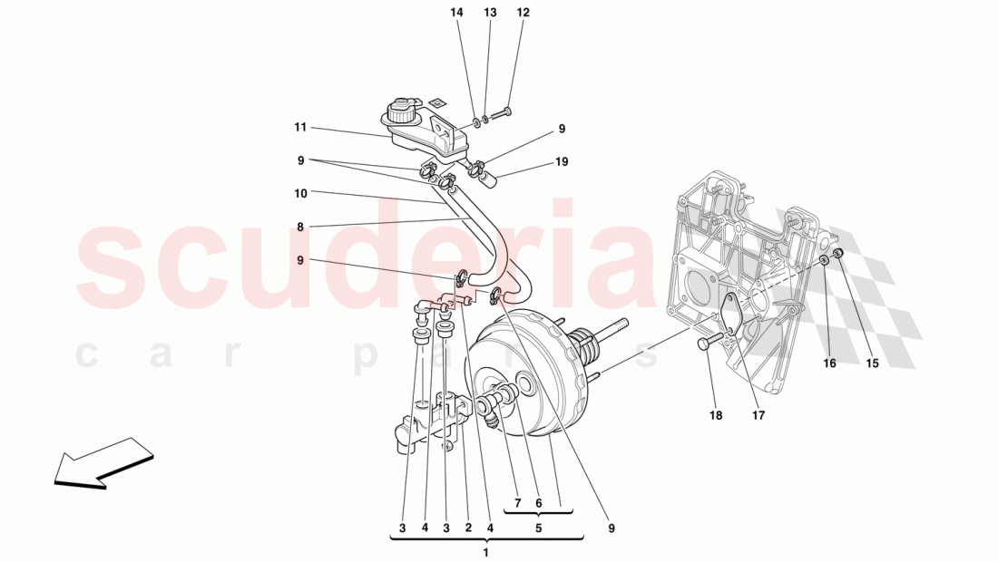 BRAKES HYDRAULIC CONTROLS of Ferrari Ferrari 360 Challenge (2000)