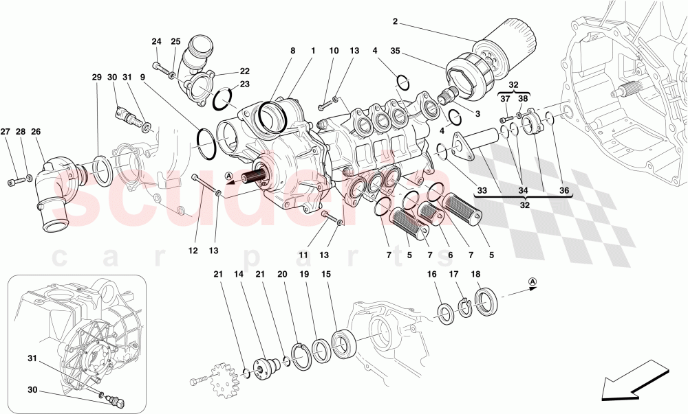 OIL / WATER PUMP of Ferrari Ferrari 430 Spider