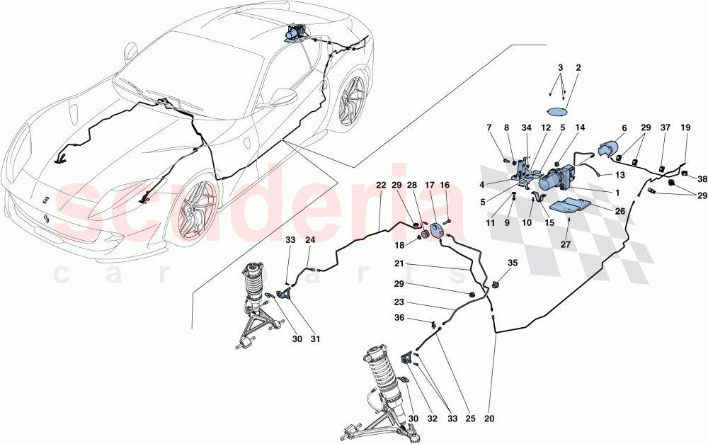 VEHICLE LIFT SYSTEM of Ferrari Ferrari 812 Superfast/GTS