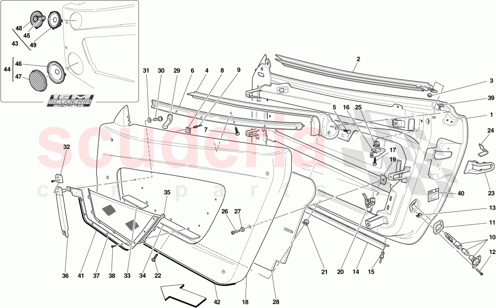 DOORS - SUBSTRUCTURE AND TRIM of Ferrari Ferrari 430 Scuderia