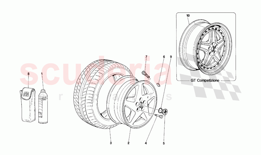 WHEELS of Ferrari Ferrari 348 (2.7 Motronic)