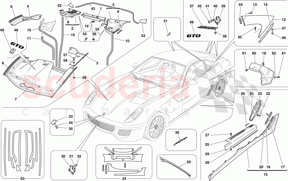 EXTERIOR TRIM of Ferrari Ferrari 599 GTO