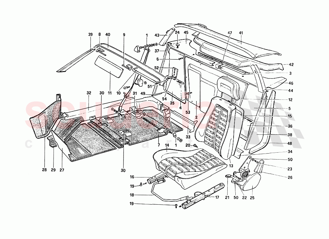 Interior Trim - Accessories and Seats of Ferrari Ferrari 288 GTO