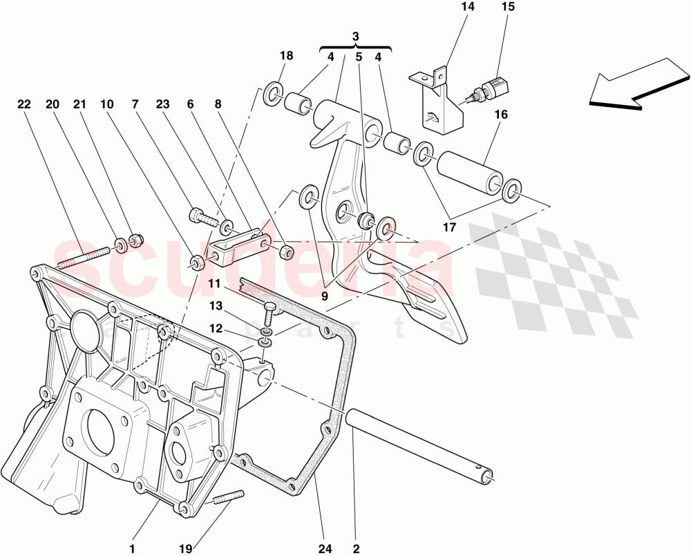 PEDAL BOARD -Applicable for GD- of Ferrari Ferrari 430 Scuderia