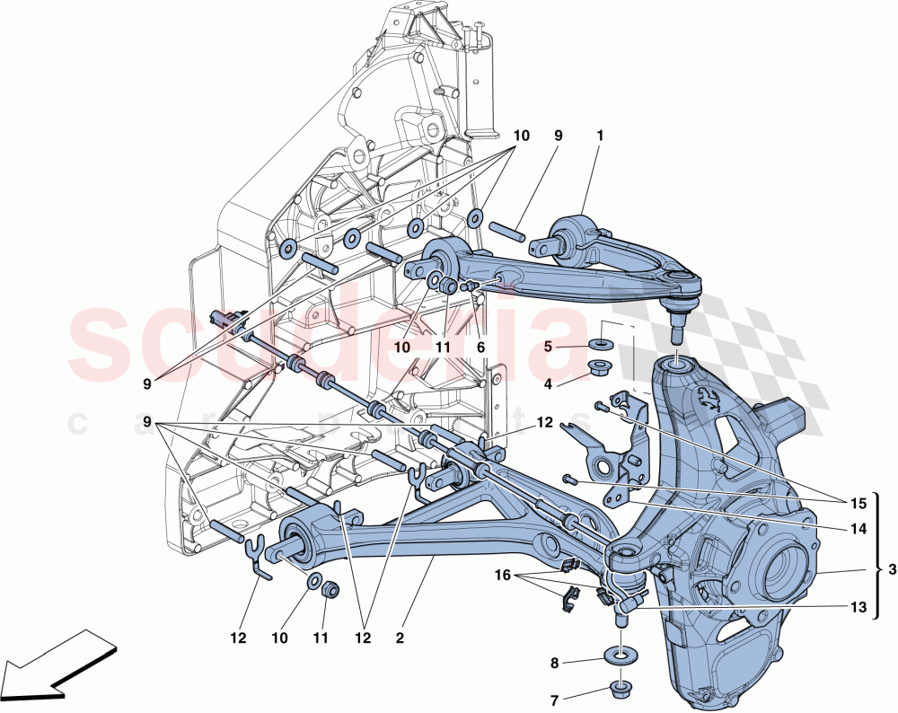 FRONT SUSPENSION - ARMS of Ferrari Ferrari 488 GTB