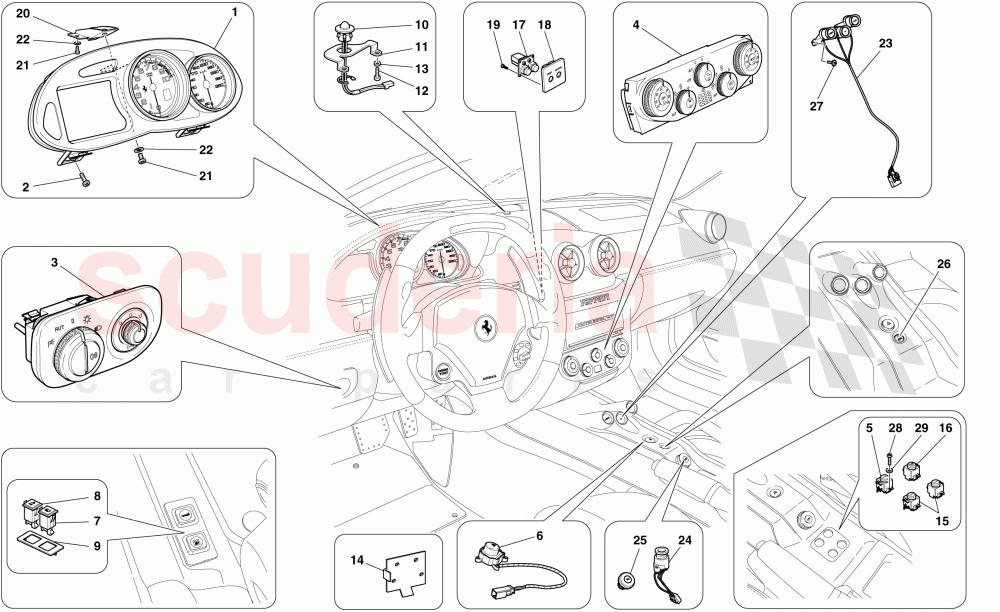 INSTRUMENTATION of Ferrari Ferrari 599 SA Aperta