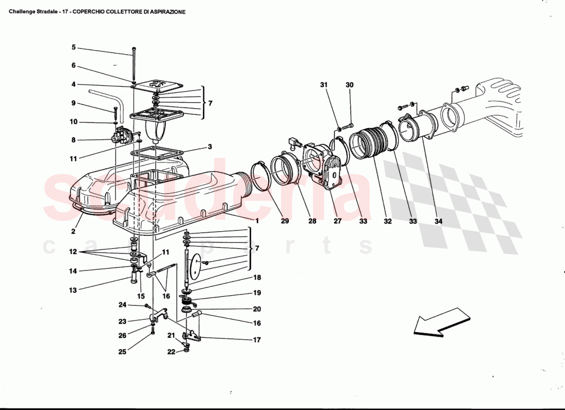 AIR INTAKE MANIFOLD COVER of Ferrari Ferrari 360 Challenge Stradale
