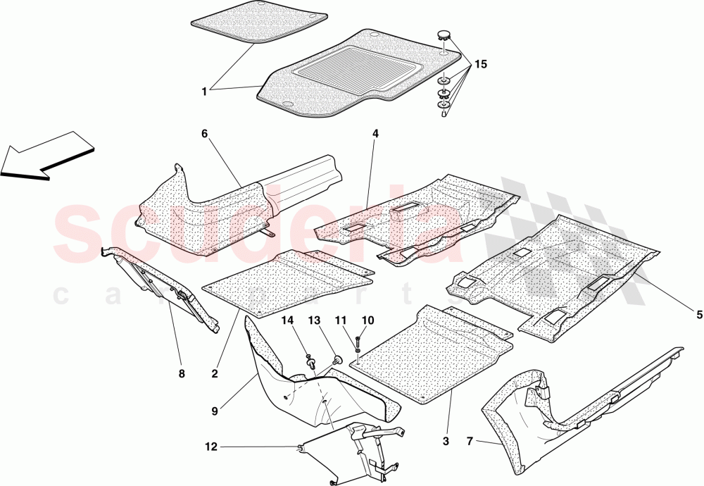 PASSENGER COMPARTMENT TRIM AND MATS of Ferrari Ferrari 599 SA Aperta