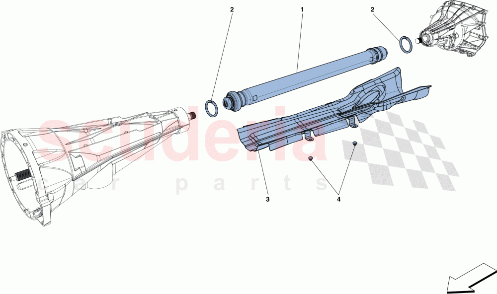 TRANSMISSION PIPE of Ferrari Ferrari 812 Superfast/GTS