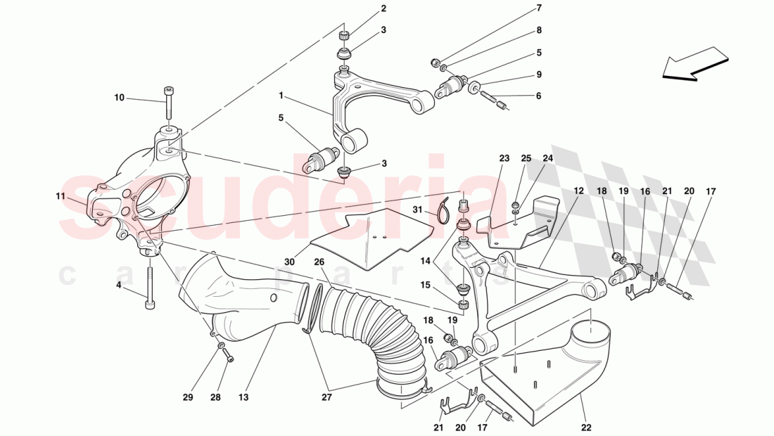 FRONT SUSPENSION - WISHBONES of Ferrari Ferrari 360 Challenge (2000)