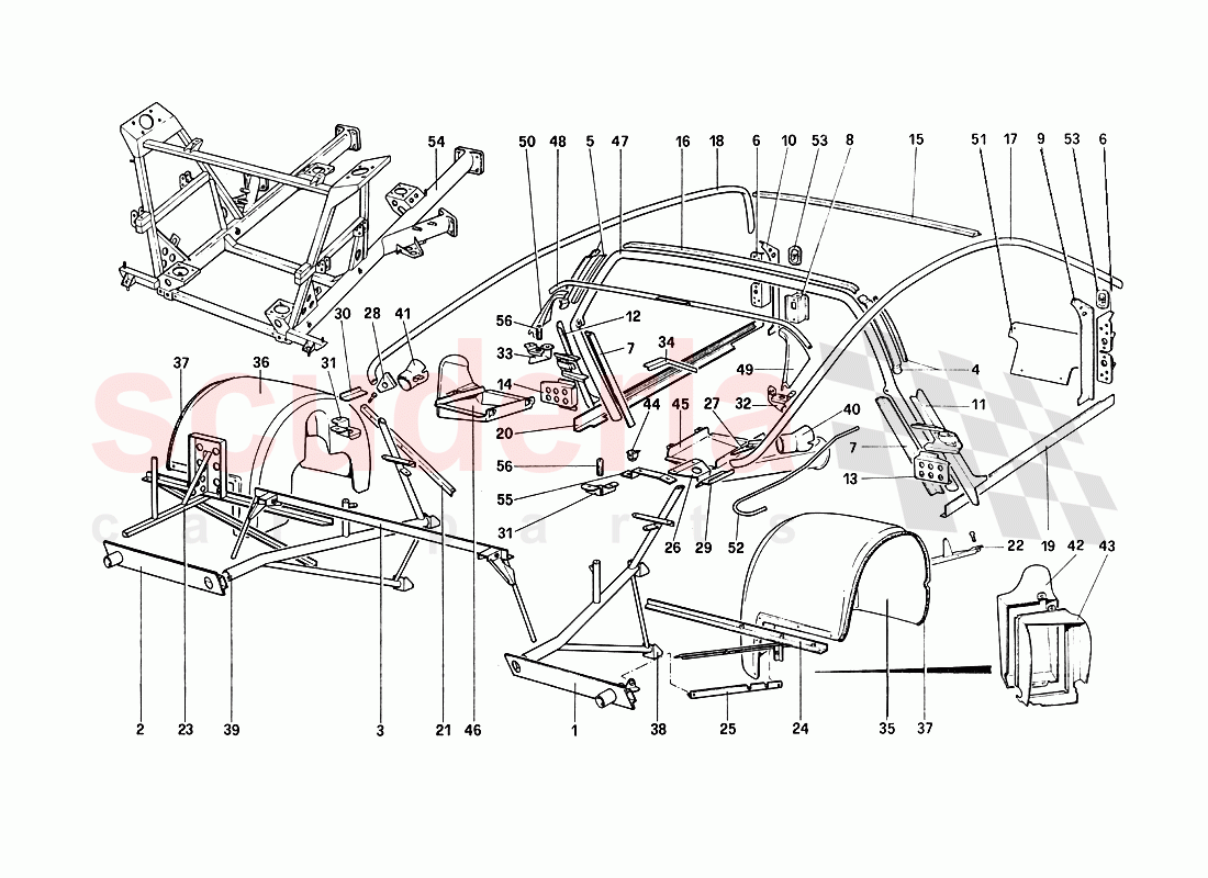 Body Shell - Inner Elements of Ferrari Ferrari 288 GTO