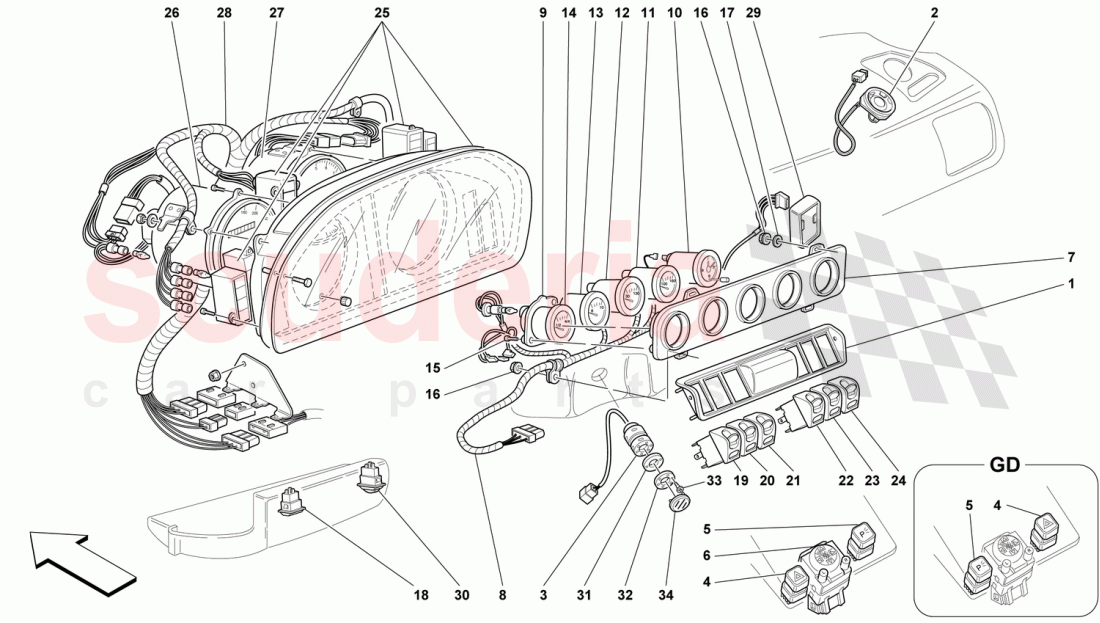 INSTRUMENTS of Ferrari Ferrari 456 GT/GTA