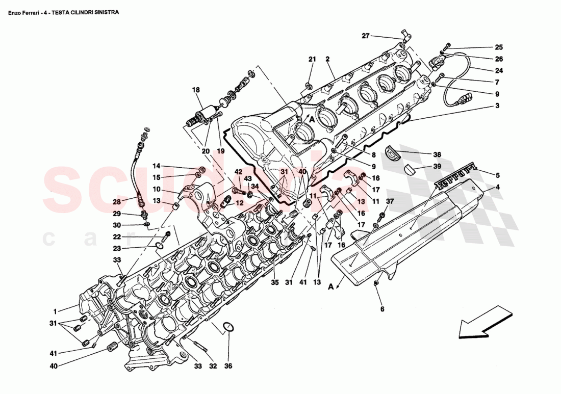 L.H. CYLINDER HEAD of Ferrari Ferrari Enzo