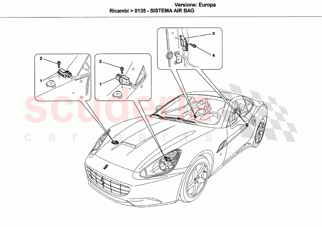 AIREBAG SYSTEM of Ferrari Ferrari California (2008-2011)