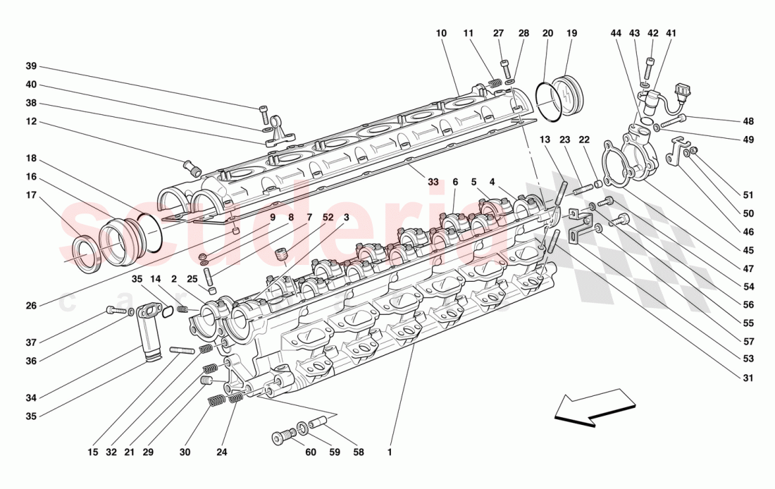 R.H. CYLINDER HEAD of Ferrari Ferrari 550 Barchetta