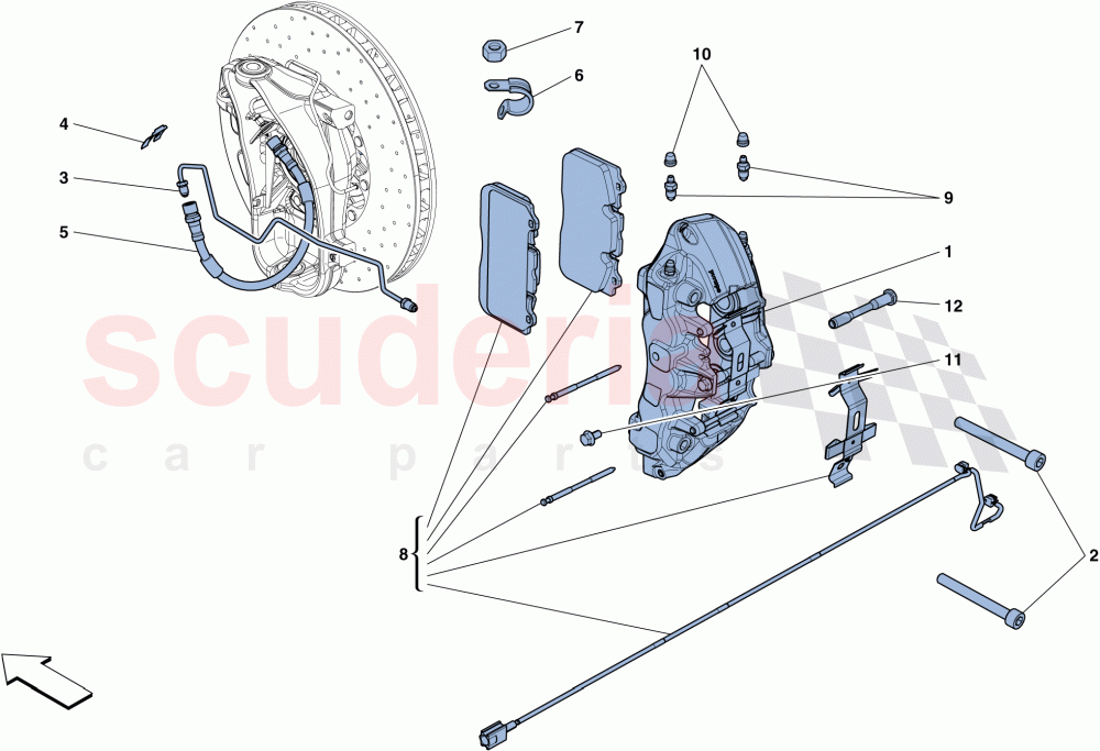 FRONT BRAKE CALLIPERS of Ferrari Ferrari GTC4Lusso