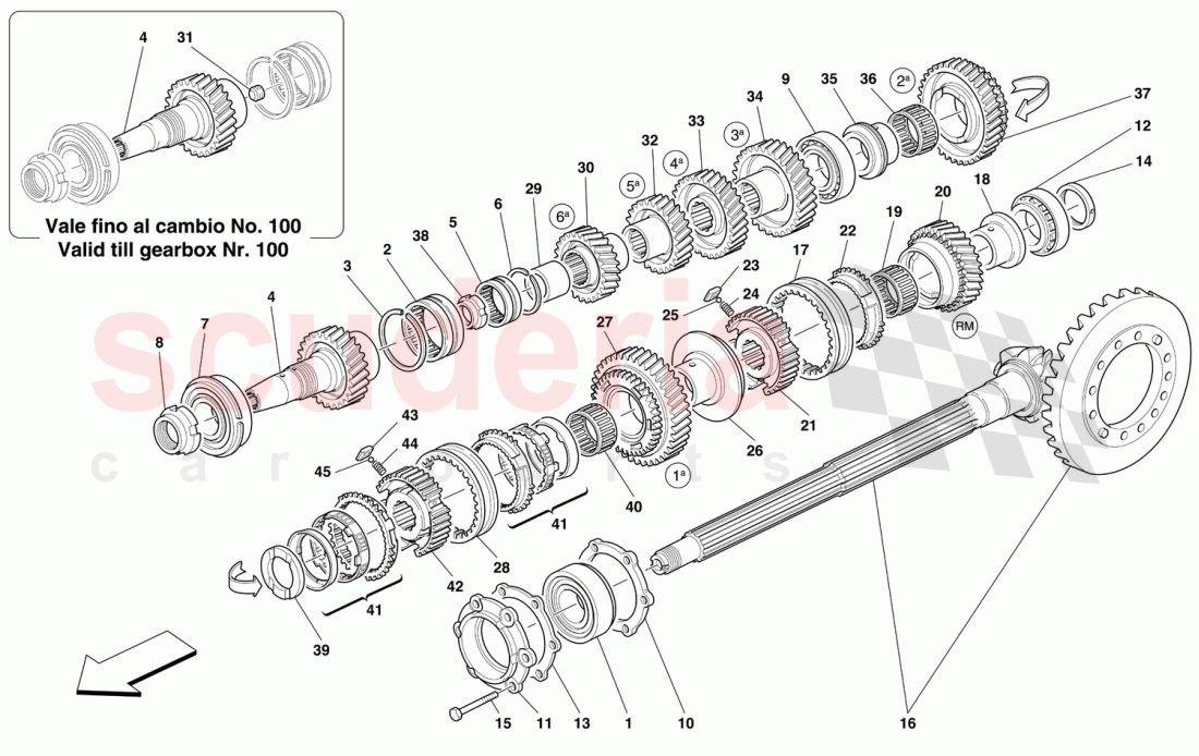 LAY SHAFT GEARS -Not for 456M GTA- of Ferrari Ferrari 456 M GT/GTA