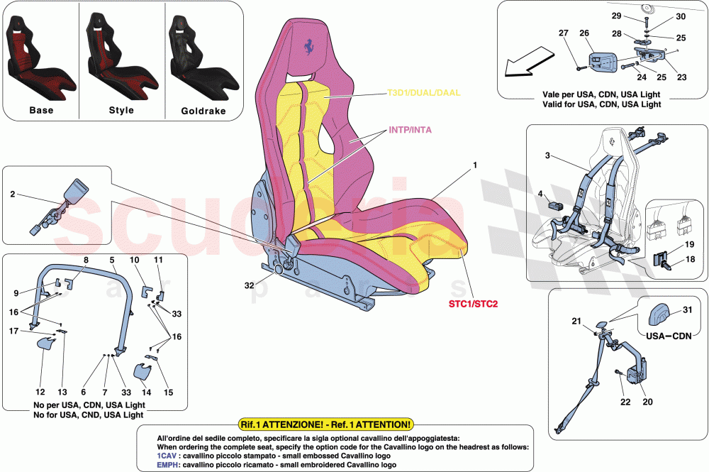 RACING SEAT AND ROLLBAR of Ferrari Ferrari 458 Speciale