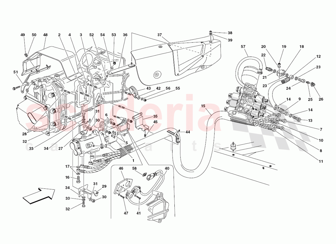 Clutch and Gearbox Hydraulic Control of Ferrari Ferrari 430 Challenge (2006)