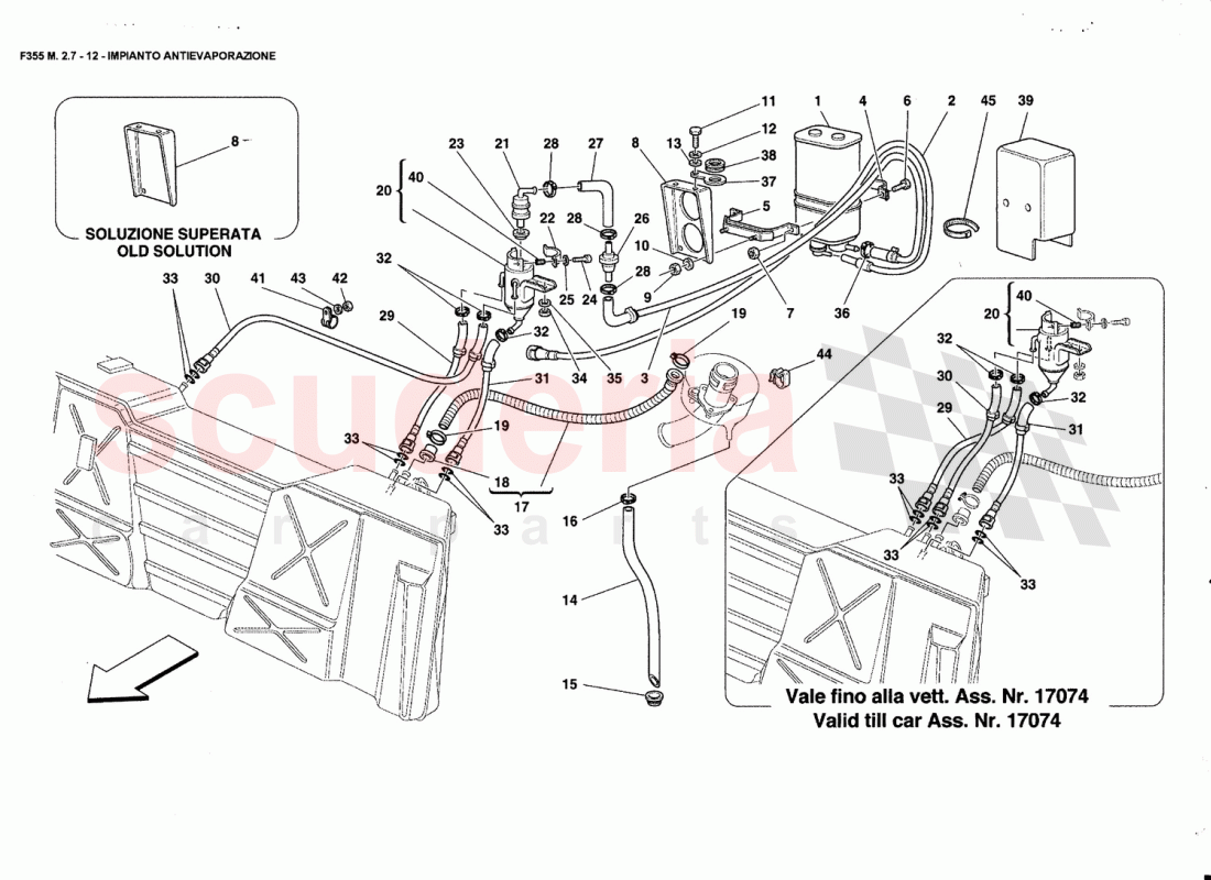 ANTIEVAPORATION DEVICE of Ferrari Ferrari 355 (2.7 Motronic)