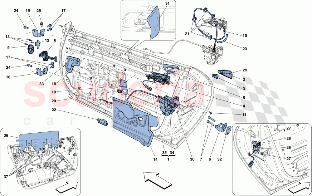 DOORS - OPENING MECHANISMS AND HINGES of Ferrari Ferrari F12 TDF