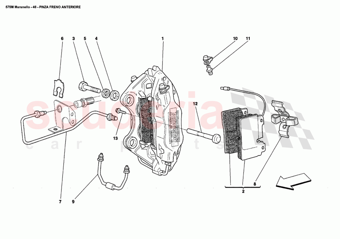 CALIPER FOR FRONT BRAKE of Ferrari Ferrari 575M Maranello