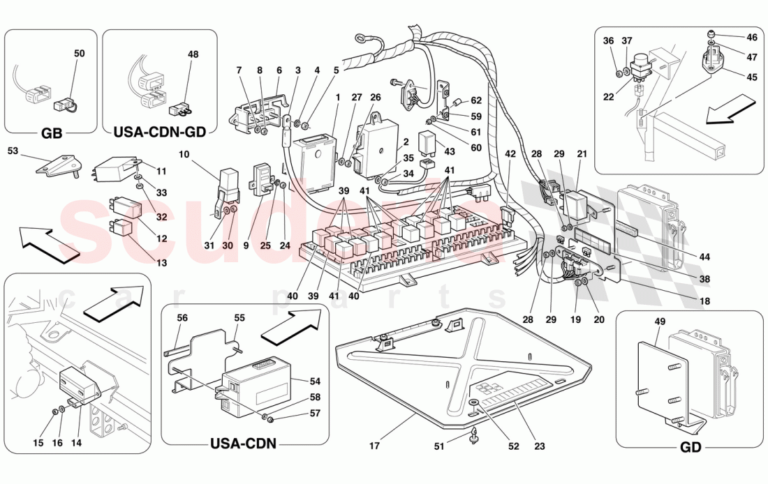 ELECTRICAL BOARDS of Ferrari Ferrari 550 Barchetta