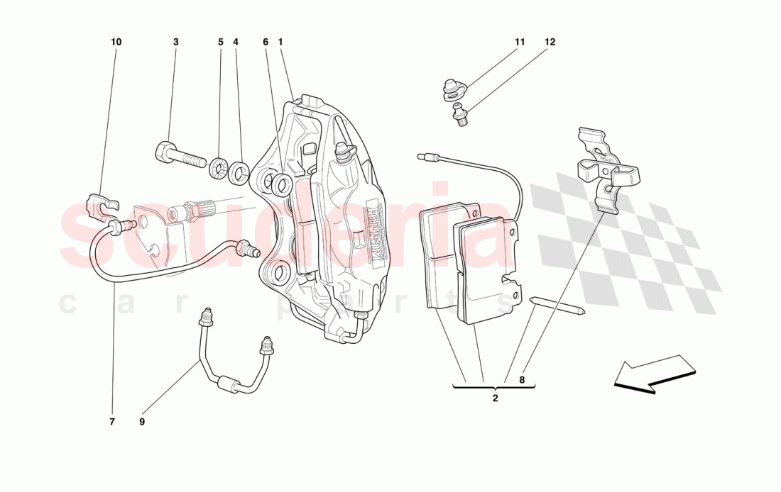 CALIPER FOR FRONT BRAKE of Ferrari Ferrari 456 M GT/GTA