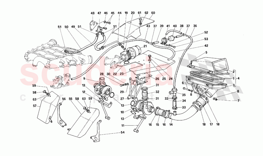 Oversupply system -Not for cars with catalyst- of Ferrari Ferrari F40