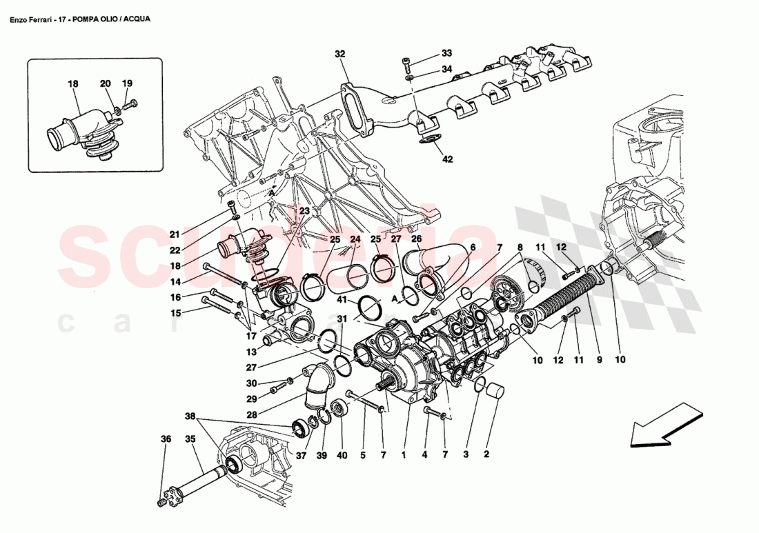 OIL / WATER PUMP of Ferrari Ferrari Enzo