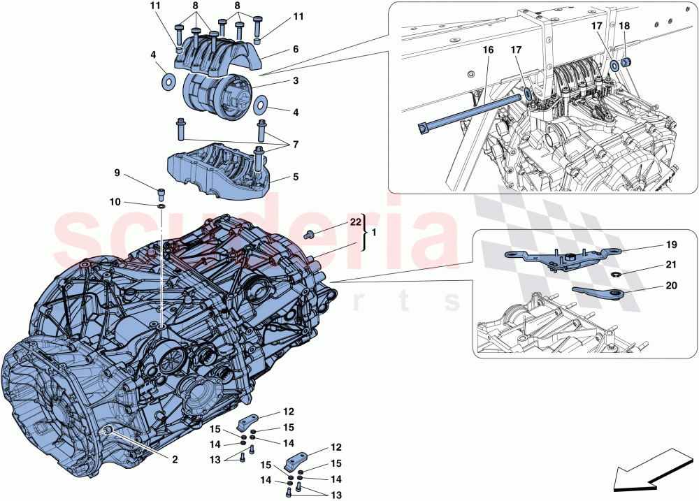 GEARBOX HOUSING of Ferrari Ferrari 488 Spider