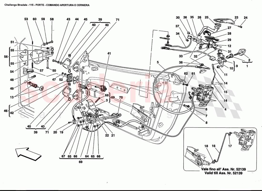 DOORS - OPENING CONTROL AND HINGES of Ferrari Ferrari 360 Challenge Stradale