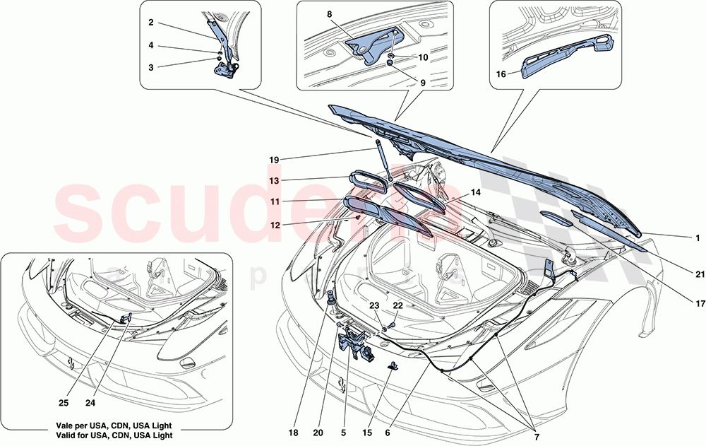 FRONT LID AND OPENING MECHANISM of Ferrari Ferrari 458 Speciale