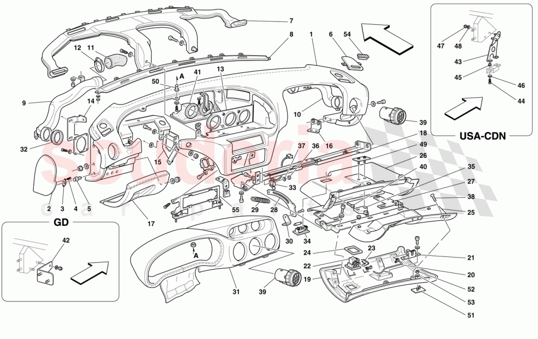 INSTRUMENTS PANEL of Ferrari Ferrari 550 Maranello