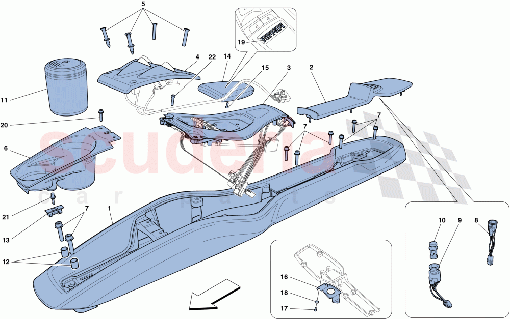 TUNNEL - SUBSTRUCTURE AND ACCESSORIES of Ferrari Ferrari 458 Italia