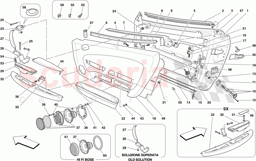 DOORS - SUBSTRUCTURE AND TRIM of Ferrari Ferrari 430 Coupe