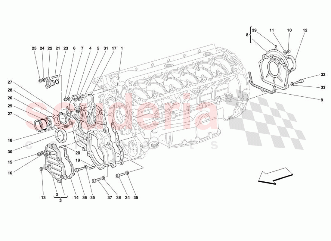 Crankcase - Covers of Ferrari Ferrari 575 Superamerica