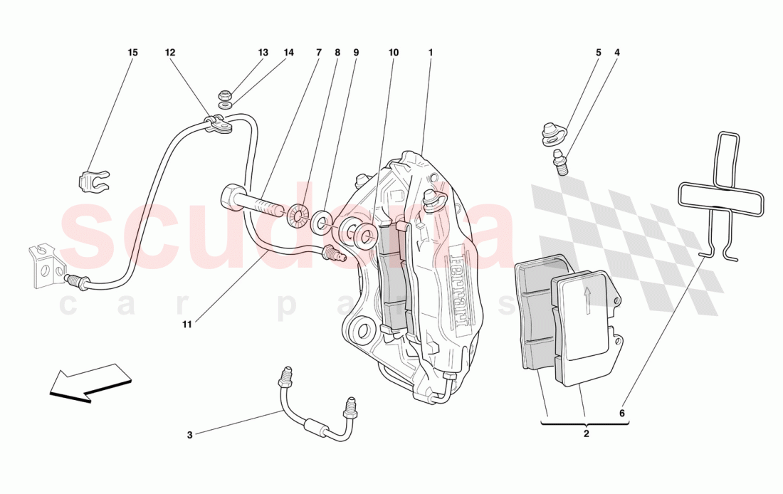 CALIPER FOR REAR BRAKE of Ferrari Ferrari 550 Maranello