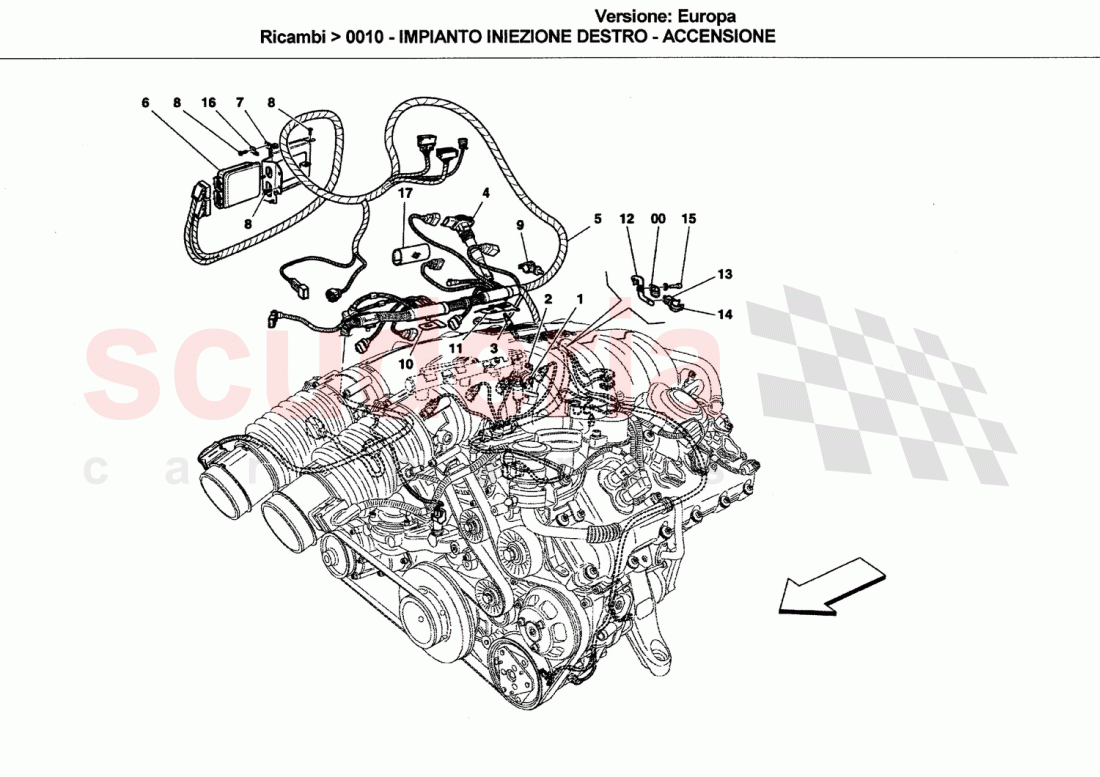 RIGHT INJECTION DEVICE - IGNITION of Ferrari Ferrari California (2008-2011)