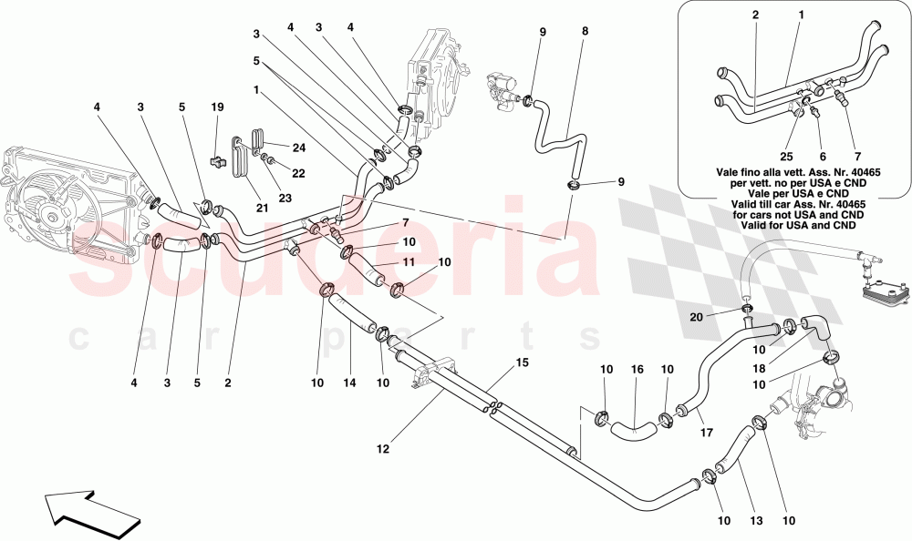 COOLING SYSTEM of Ferrari Ferrari 430 Spider