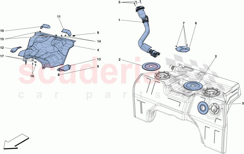 FUEL TANK AND FILLER NECK of Ferrari Ferrari 812 Superfast/GTS