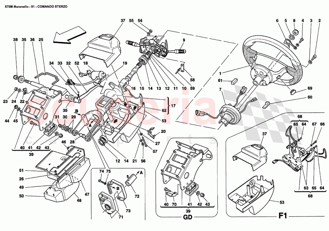 STEERING COLUMN of Ferrari Ferrari 575M Maranello