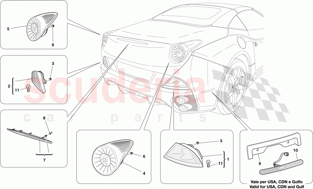 TAILLIGHTS of Ferrari Ferrari California (2012-2014)