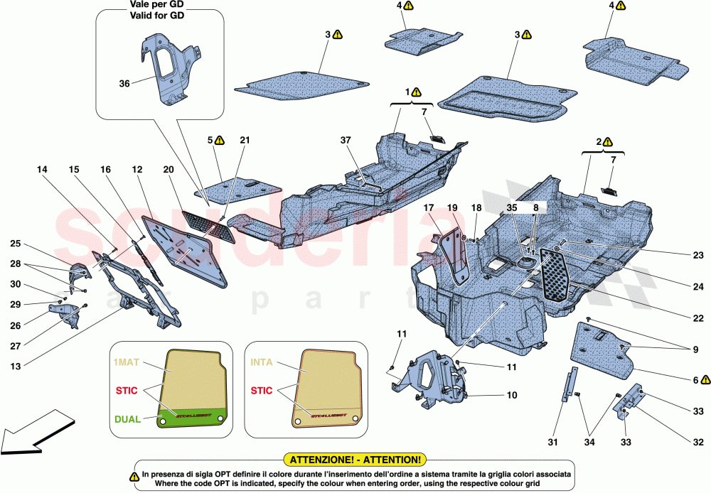 PASSENGER COMPARTMENT MATS of Ferrari Ferrari GTC4Lusso T